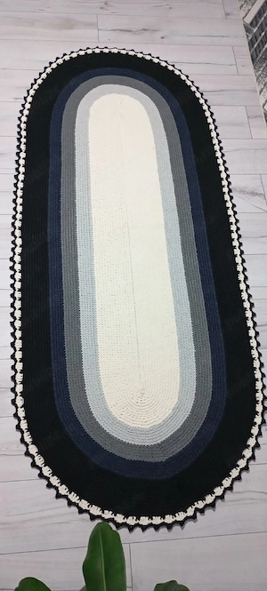 Covor crosetat manual 210 90 cm