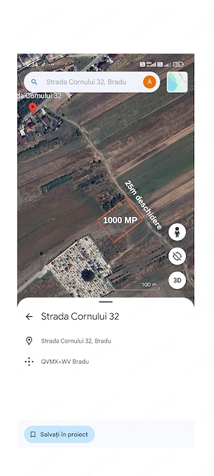 De vânzare teren Bradu - strada cornului. Preț  28 euro urgent  - imagine 3