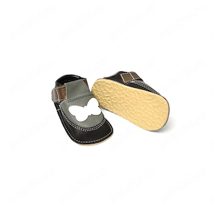 Pantofiori din piele naturala, pentru copii - imagine 5
