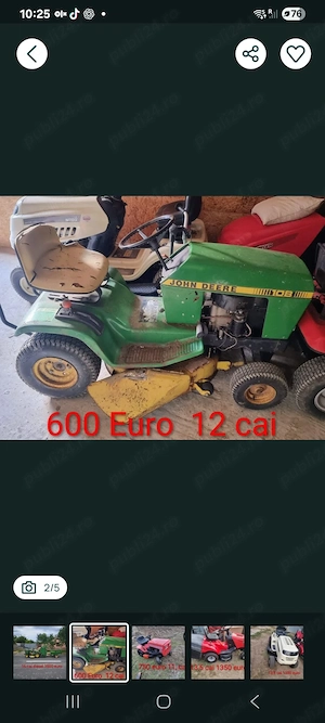 tractorase pentru gazon vânzare 