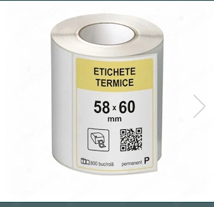 Role etichete termice autoadezive - 80 buc  rola