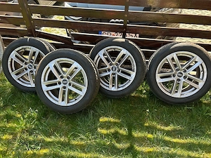 Jante roți R17Audi A4 B8 225/50 R17 originale si anvelope de vara  - imagine 3