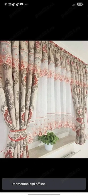 Weekendul acesta ai super ofertă:   Set perdea + draperii cusute la doar 195lei! Orice model !  Tra