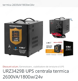 Ups 24v-220v pentru centrale termice 