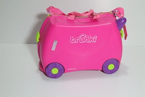 Valiză Trunki pentru Copii   Roz, Model Cărucior, Ideală pentru Călătorii