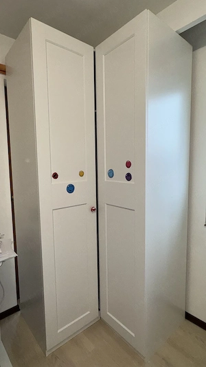 Dulap colț, alb, Ikea PAX GRIMO, 110 110x236 cm