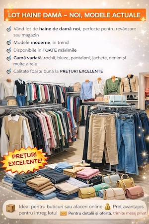 Îmbrăcăminte nouă, de damă, en-gross pentru magazine. 