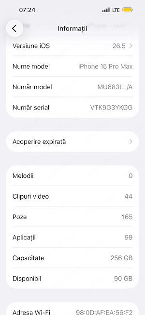 Vand iphone 15 pro max