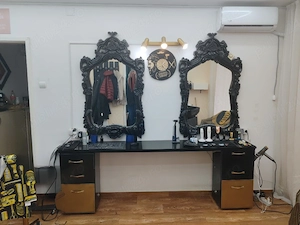 Post de lucru dublu cu oglinzi 