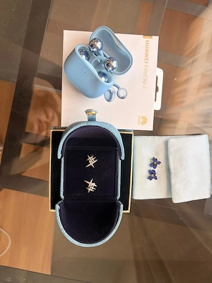 Huawei FreeClip 2 Denim Blue+2 Bijuterii (Les Néréides  Iris  + Star Style)   Desigilate, Nepurtate