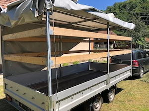 Remorcă auto 2700 kg cu prelată demontabilă și troliu – 4000€ sau schimb cu ATV - imagine 2