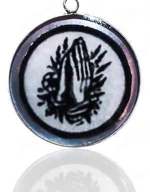 Pandantiv Inox   Mâini în Rugăciune (Simbol Spiritual Religios)