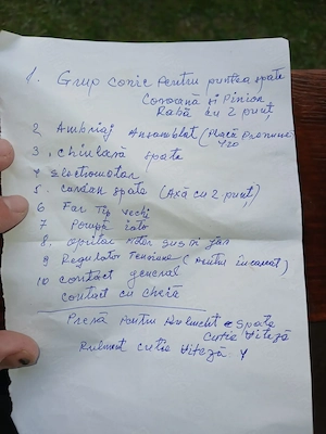 Piese pt. Rabă-1000lei toate