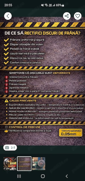 Rectificare discuri frana !  - imagine 2