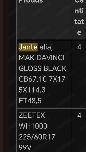 Jante MAK R17 5x114.3 ET 48.5 echipate cu  cauciucuri iarna - imagine 4