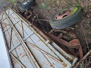 remorca basculabila 7 tone auto (cu roata a 5 a) basculanta - imagine 2