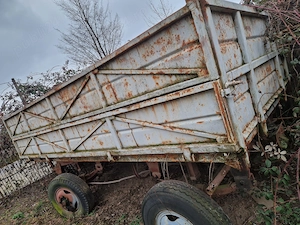 remorca basculabila 7 tone auto (cu roata a 5 a) basculanta