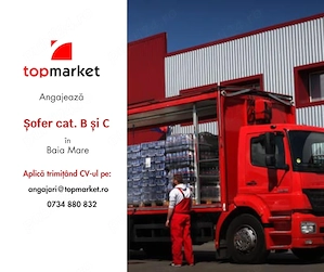 Angajăm șoferi categoria B și C cu experiență în distribuție marfă în Baia Mare