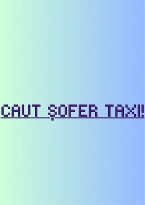 Firma autorizata, cauta sofer taxi pe Timisoara