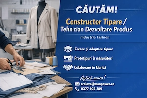 Constructor Tipare   Tehnician Dezvoltare Produs  (Craiova)