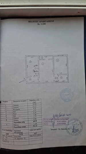 Apartament cu 2 camere confort I, parter Micro 19