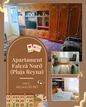 Vand apartament cu 3 camere in Faleza nord (plaja Reyna)