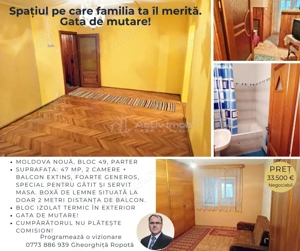 Apartament 2 camere in zona centrala Moldova Noua