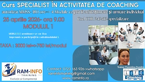 Curs de specializare autorizat anc, mect si mmss -specialist  în activitatea de coaching- cor 24241