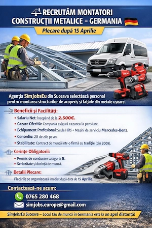 Montatori Construcții Metalice   Germania