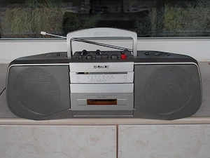Radio SONY CFS-B21L casetofon stereo portabil argintiu,servisat