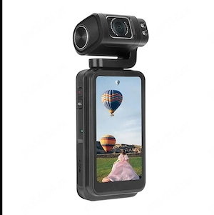 Camera Vlog 5K, WiFi, Viziune Nocturna IR, Camera Portabila pentru YouTube, cu Ecran Tactil Rabatabi