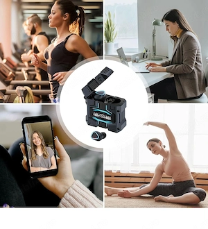 Casti wireless TWS Sunrise M45 cu Bluetooth 5.3, sunet Hi-Fi Apt-X HD, ENC pentru reducere zgomot, c