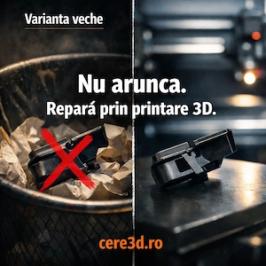Refa piesa prin printare3d sau piese custom de la 0