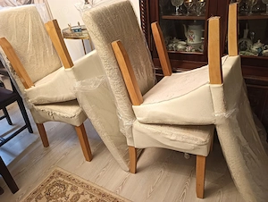 Set 4 scaune lemn masiv spatar inalt - pentru living 