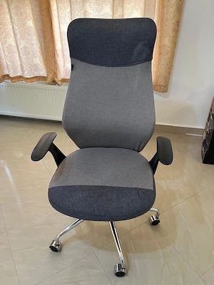 Scaun birou gri material textil