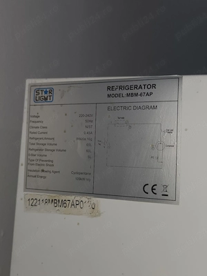 Mini Frigider Star-Light MBM-67AP, 65L, Clasa A+, Alb - Stare Excelentă - imagine 3