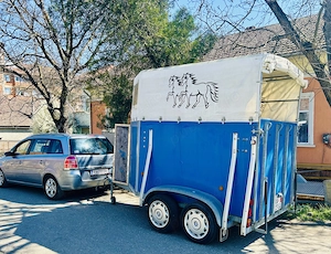 Remorca pentru 2 cai sau animale 