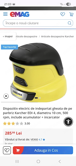 Degivrator auto Karcher  - imagine 3