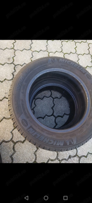 Cauciuc 4buc 185 65r15 Michelin-Tecar, dacia sau renault  - imagine 4