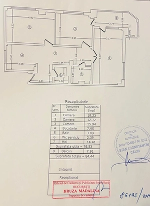 Calea Dorobanti -  apartament cochet 3 camere decomandate ! 84mp! - imagine 10