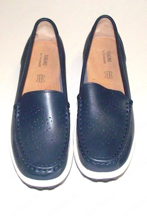 Pantofi damă SIGMO tip loafers bleumarin   talpă ortopedica, comozi, stare foarte bună