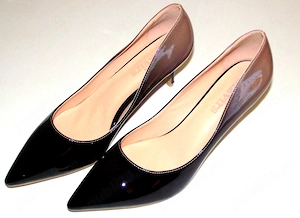 Pantofi damă eleganți tip stiletto, lac lucios   NOI, vârf ascuțit, toc subțire