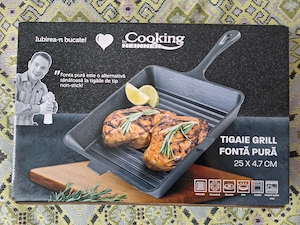 Tigaie grill Cooking by Heinner, fonta pura - inductie, noua