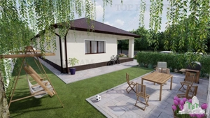 Casa parter 4 camere incalzire in pardoseala in Domnesti