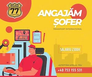 Angajăm șoferi dubă 3,5 t pentru curse internaționale