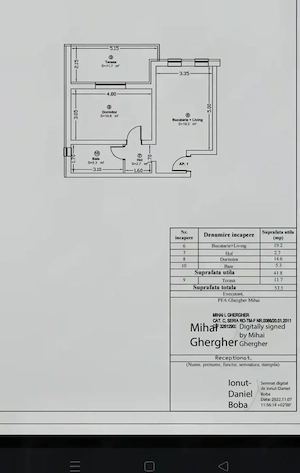 Apartament 2 cam.,4 locuri de parcare, parter 