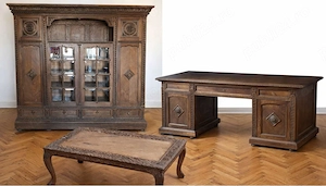 Mobilier din lemn masiv, foarte greu (nu PAL)