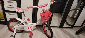 Bicicleta Copii cu Roti Ajutatoare Magellan Candy 16 alb-roz - imagine 2