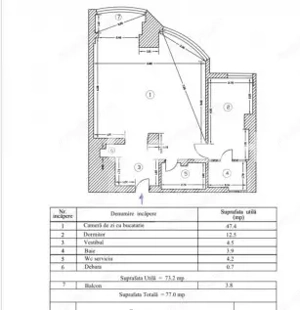 Apartament 2 camere  77 mp -2 grupuri sanitare | Blv Unirii | Bloc Stradal |  - imagine 15