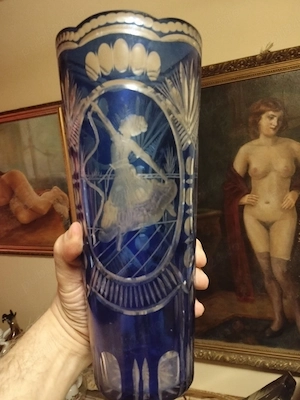 vaza cristal art deco - imagine 3